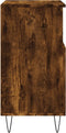 vidaXL - Dressoir - 60x35x70 - cm - bewerkt - hout - gerookt - eikenkleurig