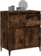 vidaXL - Dressoir - 60x35x70 - cm - bewerkt - hout - gerookt - eikenkleurig