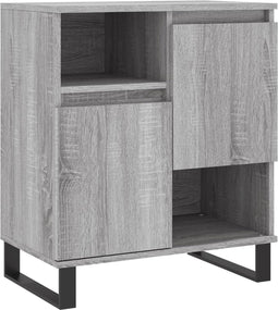 vidaXL - Dressoir - 60x35x70 - cm - bewerkt - hout - grijs - sonoma - eikenkleurig