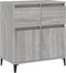 vidaXL - Dressoir - 60x35x70 - cm - bewerkt - hout - grijs - sonoma - eikenkleurig