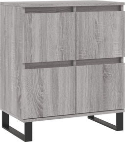 vidaXL - Dressoir - 60x35x70 - cm - bewerkt - hout - grijs - sonoma - eikenkleurig
