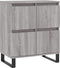vidaXL - Dressoir - 60x35x70 - cm - bewerkt - hout - grijs - sonoma - eikenkleurig