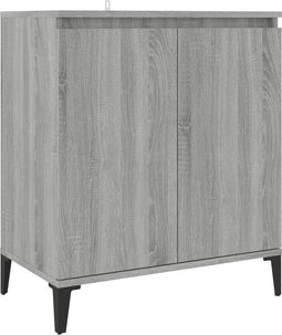 vidaXL - Dressoir - 60x35x70 - cm - bewerkt - hout - grijs - sonoma - eikenkleurig