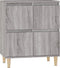 vidaXL - Dressoir - 60x35x70 - cm - bewerkt - hout - grijs - sonoma - eikenkleurig