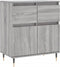 vidaXL - Dressoir - 60x35x70 - cm - bewerkt - hout - grijs - sonoma - eikenkleurig