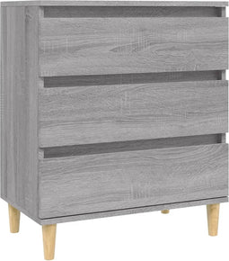vidaXL - Dressoir - 60x35x70 - cm - bewerkt - hout - grijs - sonoma - eikenkleurig