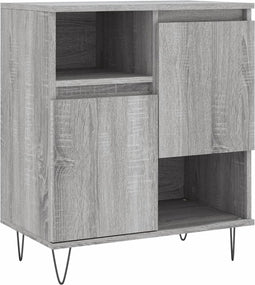 vidaXL - Dressoir - 60x35x70 - cm - bewerkt - hout - grijs - sonoma - eikenkleurig