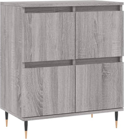 vidaXL - Dressoir - 60x35x70 - cm - bewerkt - hout - grijs - sonoma - eikenkleurig
