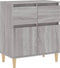 vidaXL - Dressoir - 60x35x70 - cm - bewerkt - hout - grijs - sonoma - eikenkleurig