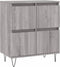 vidaXL - Dressoir - 60x35x70 - cm - bewerkt - hout - grijs - sonoma - eikenkleurig