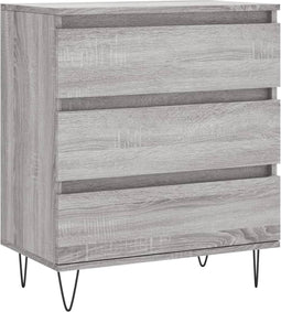 vidaXL - Dressoir - 60x35x70 - cm - bewerkt - hout - grijs - sonoma - eikenkleurig