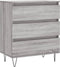 vidaXL - Dressoir - 60x35x70 - cm - bewerkt - hout - grijs - sonoma - eikenkleurig