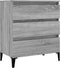 vidaXL - Dressoir - 60x35x70 - cm - bewerkt - hout - grijs - sonoma - eikenkleurig