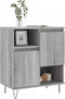 vidaXL - Dressoir - 60x35x70 - cm - bewerkt - hout - grijs - sonoma - eikenkleurig