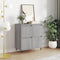 vidaXL - Dressoir - 60x35x70 - cm - bewerkt - hout - grijs - sonoma - eikenkleurig