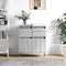 vidaXL - Dressoir - 60x35x70 - cm - bewerkt - hout - grijs - sonoma - eikenkleurig