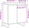 vidaXL - Dressoir - 60x35x70 - cm - bewerkt - hout - grijs - sonoma - eikenkleurig