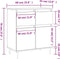 vidaXL - Dressoir - 60x35x70 - cm - bewerkt - hout - grijs - sonoma - eikenkleurig