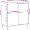 vidaXL - Dressoir - 60x35x70 - cm - bewerkt - hout - grijs - sonoma - eikenkleurig