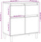 vidaXL - Dressoir - 60x35x70 - cm - bewerkt - hout - grijs - sonoma - eikenkleurig