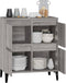 vidaXL - Dressoir - 60x35x70 - cm - bewerkt - hout - grijs - sonoma - eikenkleurig