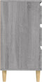 vidaXL - Dressoir - 60x35x70 - cm - bewerkt - hout - grijs - sonoma - eikenkleurig