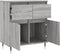 vidaXL - Dressoir - 60x35x70 - cm - bewerkt - hout - grijs - sonoma - eikenkleurig