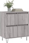 vidaXL - Dressoir - 60x35x70 - cm - bewerkt - hout - grijs - sonoma - eikenkleurig