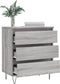 vidaXL - Dressoir - 60x35x70 - cm - bewerkt - hout - grijs - sonoma - eikenkleurig