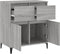 vidaXL - Dressoir - 60x35x70 - cm - bewerkt - hout - grijs - sonoma - eikenkleurig