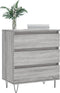 vidaXL - Dressoir - 60x35x70 - cm - bewerkt - hout - grijs - sonoma - eikenkleurig