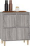 vidaXL - Dressoir - 60x35x70 - cm - bewerkt - hout - grijs - sonoma - eikenkleurig