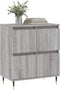 vidaXL - Dressoir - 60x35x70 - cm - bewerkt - hout - grijs - sonoma - eikenkleurig