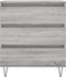 vidaXL - Dressoir - 60x35x70 - cm - bewerkt - hout - grijs - sonoma - eikenkleurig