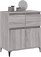 vidaXL - Dressoir - 60x35x70 - cm - bewerkt - hout - grijs - sonoma - eikenkleurig