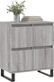 vidaXL - Dressoir - 60x35x70 - cm - bewerkt - hout - grijs - sonoma - eikenkleurig