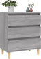 vidaXL - Dressoir - 60x35x70 - cm - bewerkt - hout - grijs - sonoma - eikenkleurig