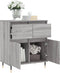 vidaXL - Dressoir - 60x35x70 - cm - bewerkt - hout - grijs - sonoma - eikenkleurig