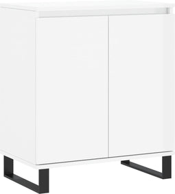 vidaXL - Dressoir - 60x35x70 - cm - bewerkt - hout - hoogglans - wit