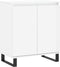 vidaXL - Dressoir - 60x35x70 - cm - bewerkt - hout - hoogglans - wit