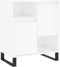 vidaXL - Dressoir - 60x35x70 - cm - bewerkt - hout - hoogglans - wit
