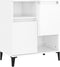vidaXL - Dressoir - 60x35x70 - cm - bewerkt - hout - hoogglans - wit