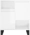vidaXL - Dressoir - 60x35x70 - cm - bewerkt - hout - hoogglans - wit