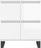 vidaXL - Dressoir - 60x35x70 - cm - bewerkt - hout - hoogglans - wit