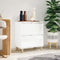 vidaXL - Dressoir - 60x35x70 - cm - bewerkt - hout - hoogglans - wit