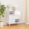 vidaXL - Dressoir - 60x35x70 - cm - bewerkt - hout - hoogglans - wit
