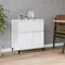 vidaXL - Dressoir - 60x35x70 - cm - bewerkt - hout - hoogglans - wit