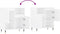 vidaXL - Dressoir - 60x35x70 - cm - bewerkt - hout - hoogglans - wit