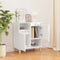 vidaXL - Dressoir - 60x35x70 - cm - bewerkt - hout - hoogglans - wit