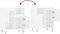 vidaXL - Dressoir - 60x35x70 - cm - bewerkt - hout - hoogglans - wit